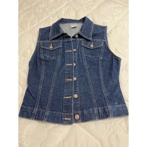 Vintage Fusion Jean Jacket Size Large 100% Cotton